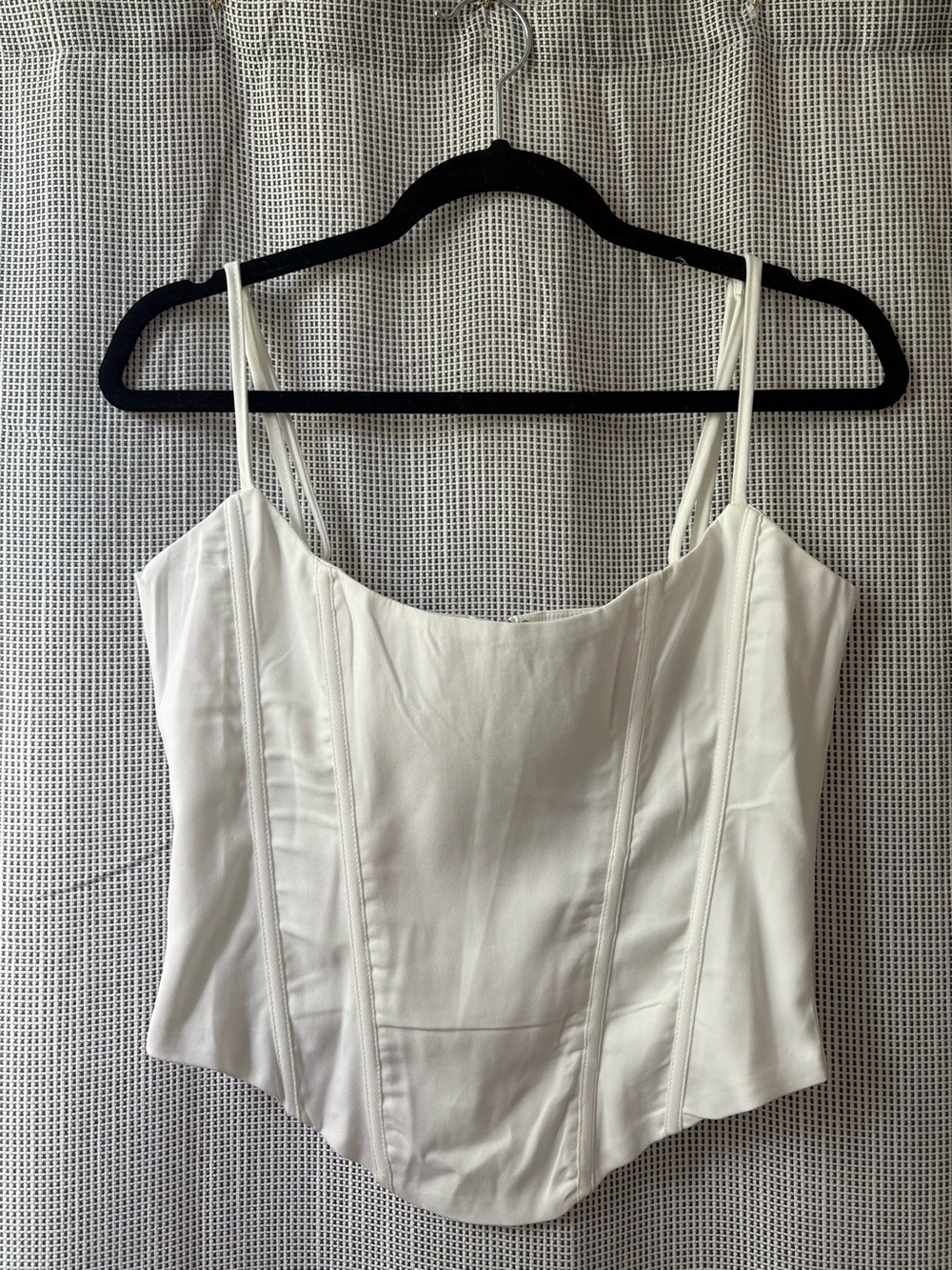 PLT White Corset Bone Top